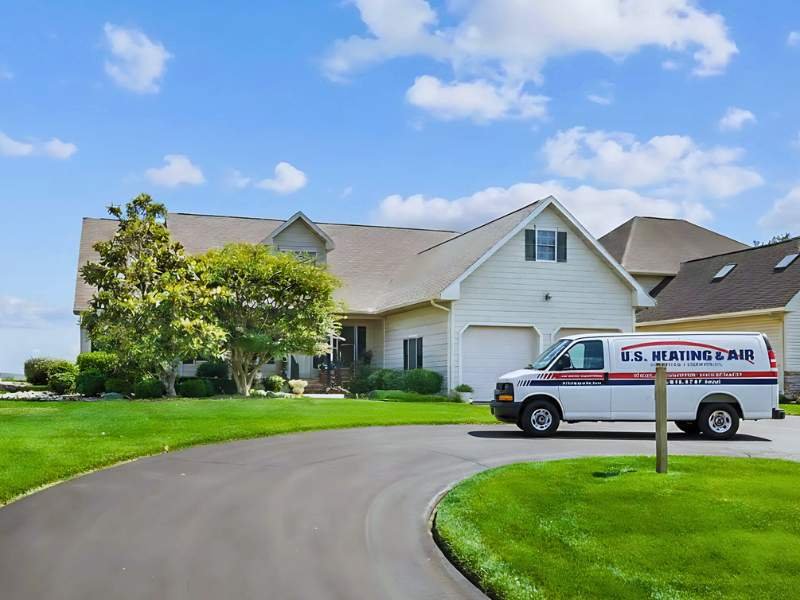 Dagboro HVAC DE (Service Van parking outside the house) | U.S. Heating & Air