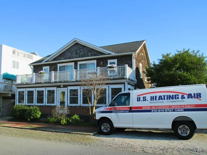 HVAC-Repair-in-Dewey-Beach-House-with-a-Van-US-Heating-And-Air HVAC Repair in Dewey Beach, DE (House with a van parking outside) | U.S. Heating & Air