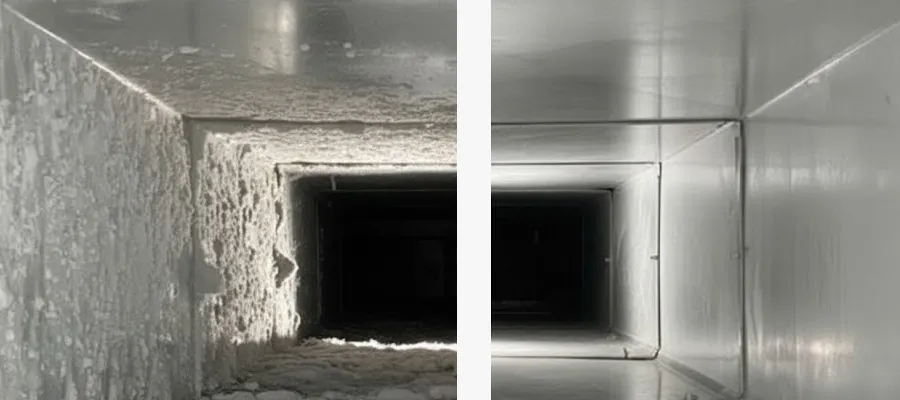 Air Duct Cleaning Before and After | US Heating & Air